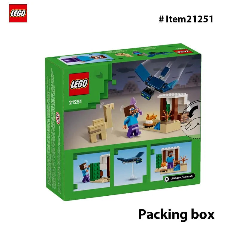 LEGO 21251 Minecraft Steve's Desert Expedition Building Toy, Gaming Playset for Boys, Girls and Kids Ages 6 and Up 75 PCS
