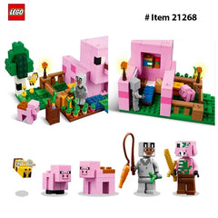 LEGO 21268 The Baby Pig House is the ideal toy for Minecraft® players with a passion for home-building, animals and farms 238PCS