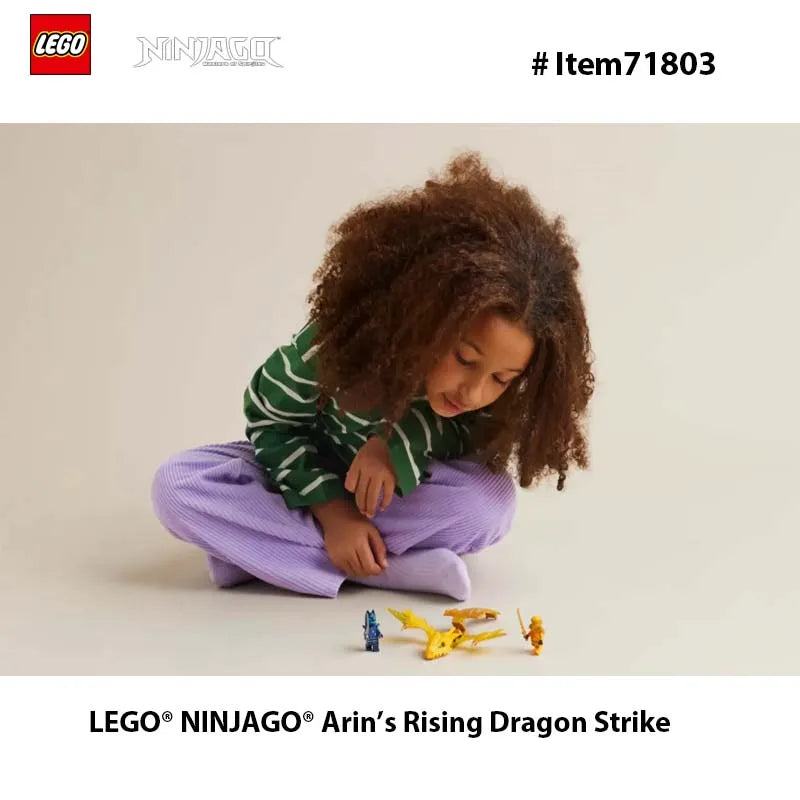 LEGO 71803 NINJAGO Arin’s Rising Dragon Strike Toy, Ninja Action Figure Playset with Arin Minifigure, Ninja Battle Toy Set