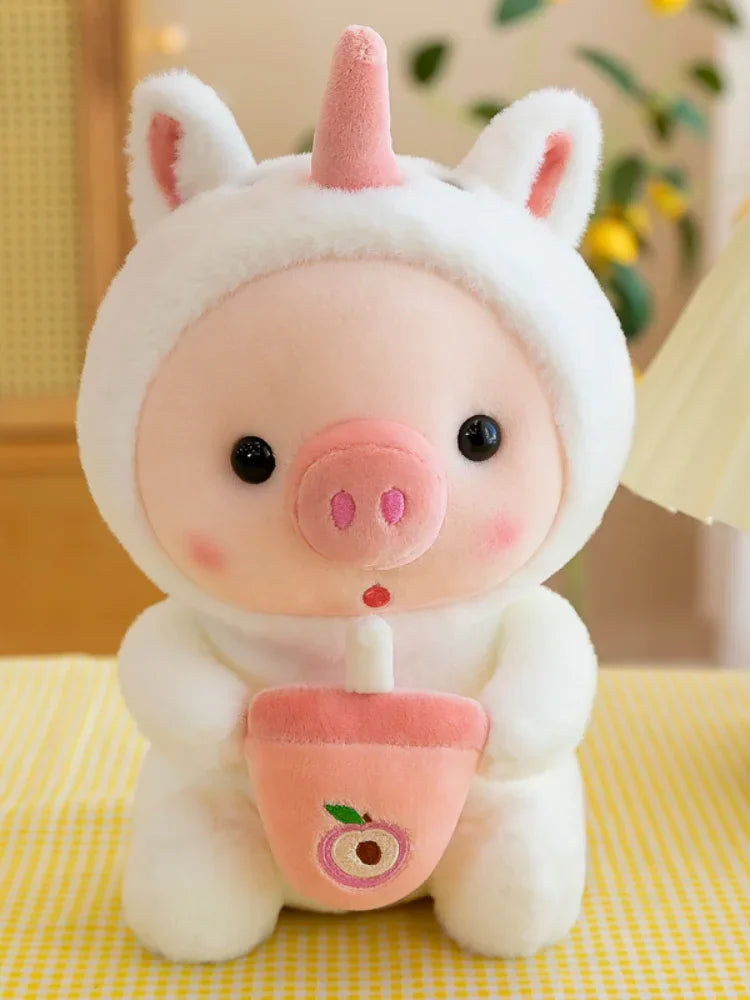 Cute Milk Tea Pig Plush Toy