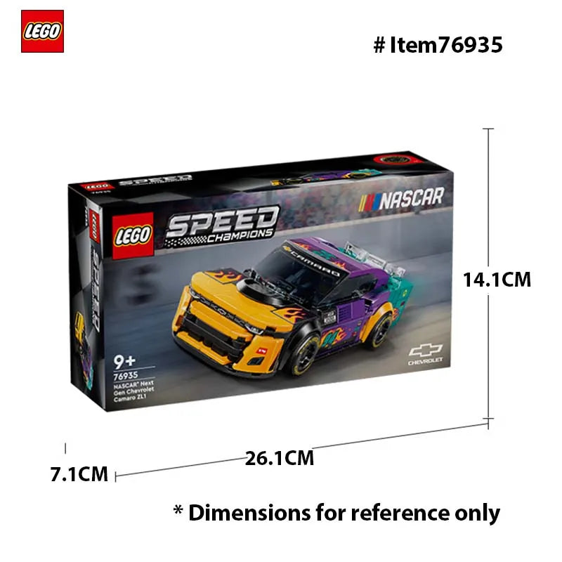 LEGO 76935 Speed Champions NASCAR Next Gen Chevrolet Camaro ZL1, Model Racecar Building Set, Collectible Racing Toy for Kids